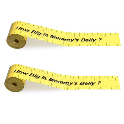 ABOAT 2 Rolls Belly Measuring Tape for Baby Shower Games
