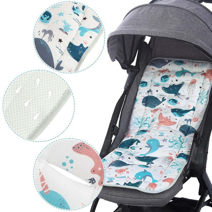 BabyOneStop Universal Stroller Seat Liner, Reversible Breathable Washable Insert Mat