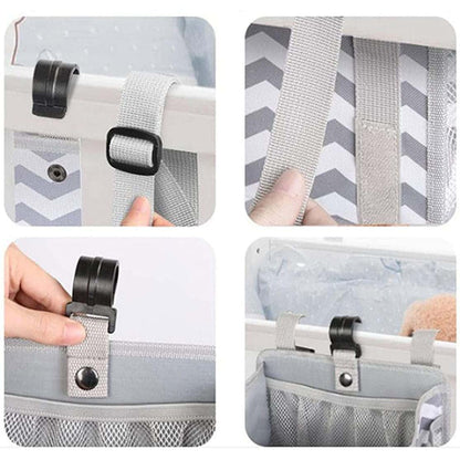 Pineeseatile Baby Nursery Organizer Hanging Crib Diaper Holder (photo 2)