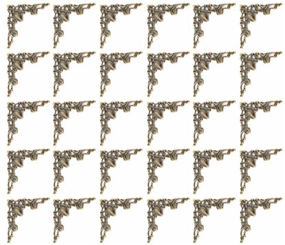 30 Pcs Antique Bronze Decorative Corner Protectors For Frames Boxes Albums