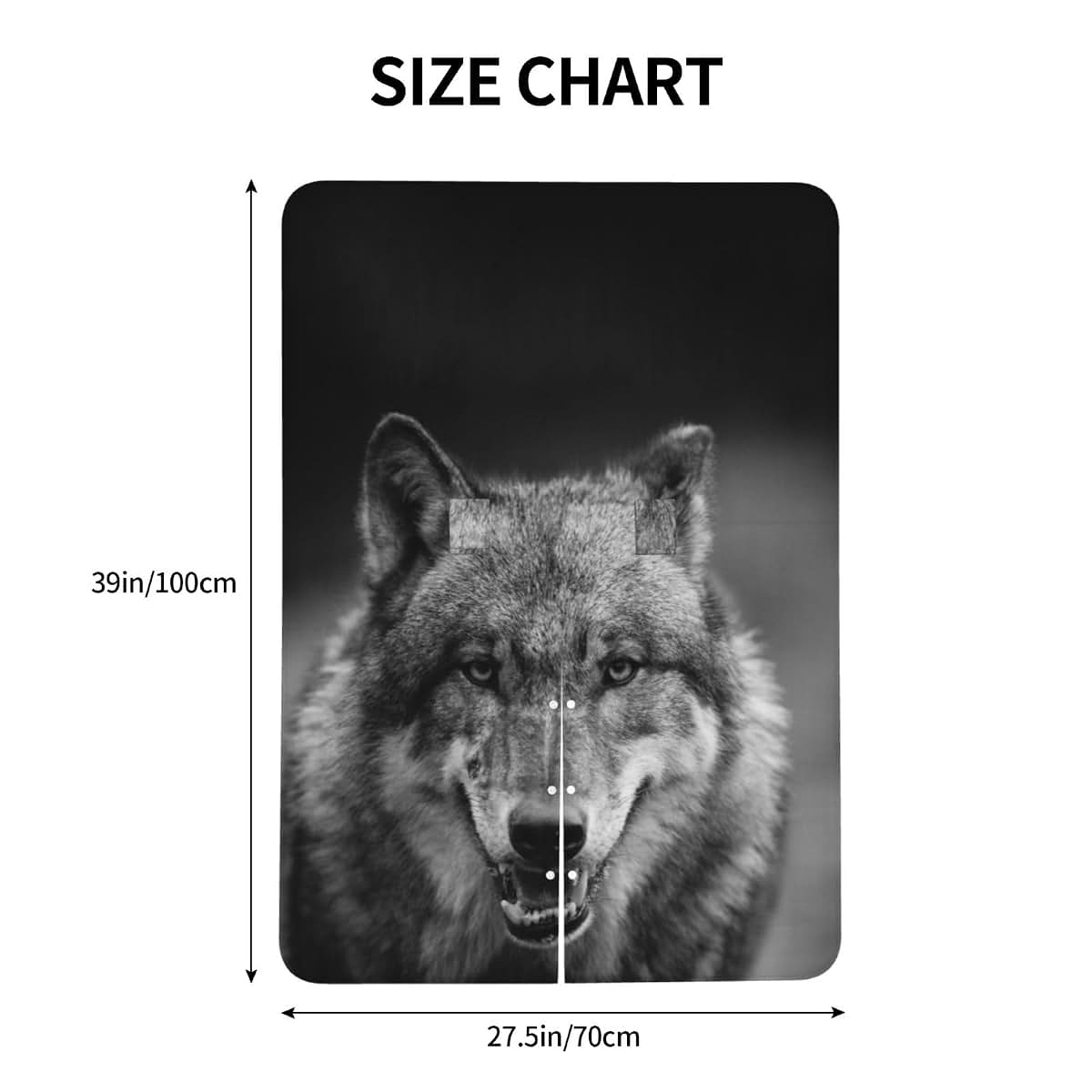 YonaJeik Scary Dark Gray Wolf Baby Car Seat Canopy Cover Multi Use Shower Gift, Nursing Cover for Mom Nursing Covers (photo 4)