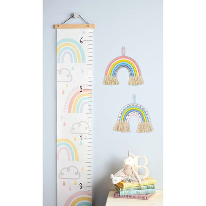 Stephan Baby Rainbow Collection Macrame Wall Hanging, Pastel Rainbow