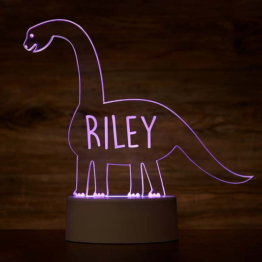 chopie Personalized Dinosaur Night Light, Light for Kids Color Changing Touch & USB Charging Room Decor Boys Cute Gifts