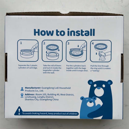 Pai Home Diaper Pail Refill Bags, 9-Pack with 2430 Count, Odor-Lock Technology
