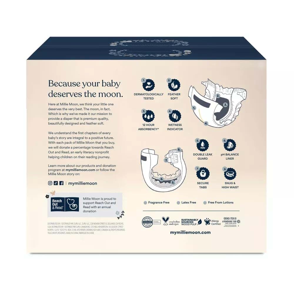 Genérico Millie Diapers Size 2, 88 Count & Sensitive Baby Wipes, 648 Count (photo 2)