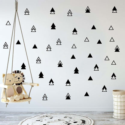 JURUOXIN Triangle Wall Decals Set For Bedroom Decoration