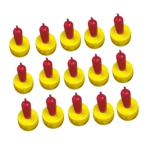 Dovewill 15x Nipple Orphan Bottle Lamb Pet Pup Dog Red Sheep Cat Goat Teat Drink for Feeding Orphaned Lambs 1.7cm