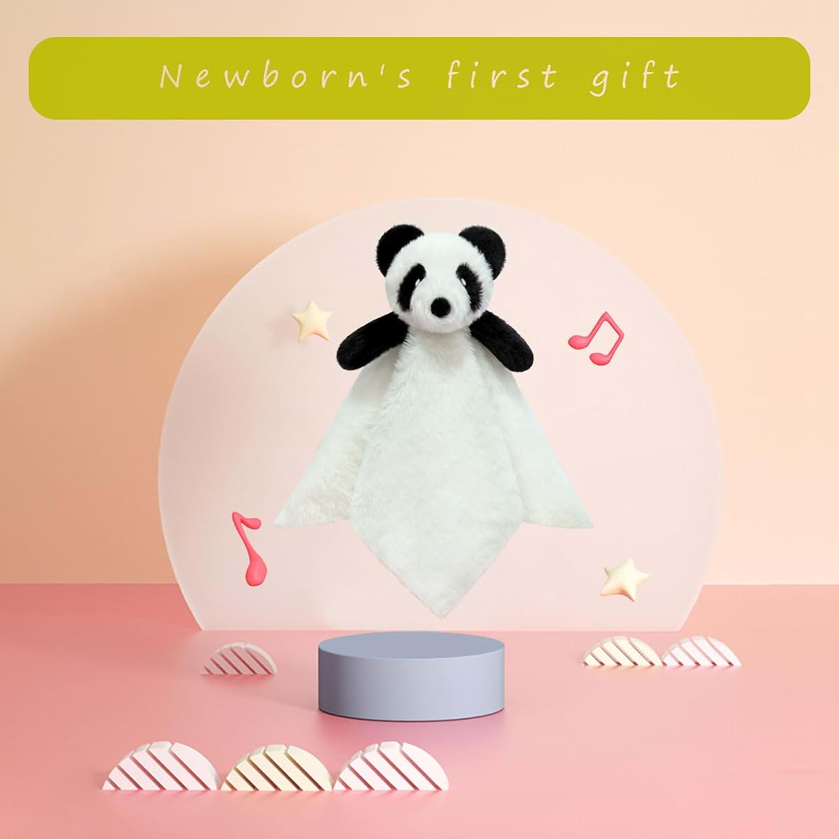 Doindute Baby White Panda Soft Stuffed Animal Security Blanket