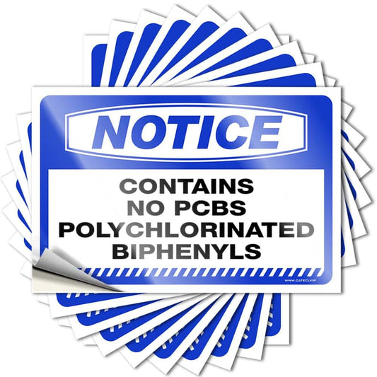 PLOWS Decals for Cars Notice Contains No Pcbs Polychlorinated Biphenyls Stickers 10 Pcs Toolbox Stickers and Decals