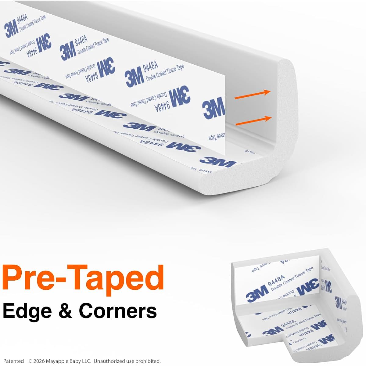 Roving Cove Fireplace Edge Corner Protector for Brick and Stone Surfaces
