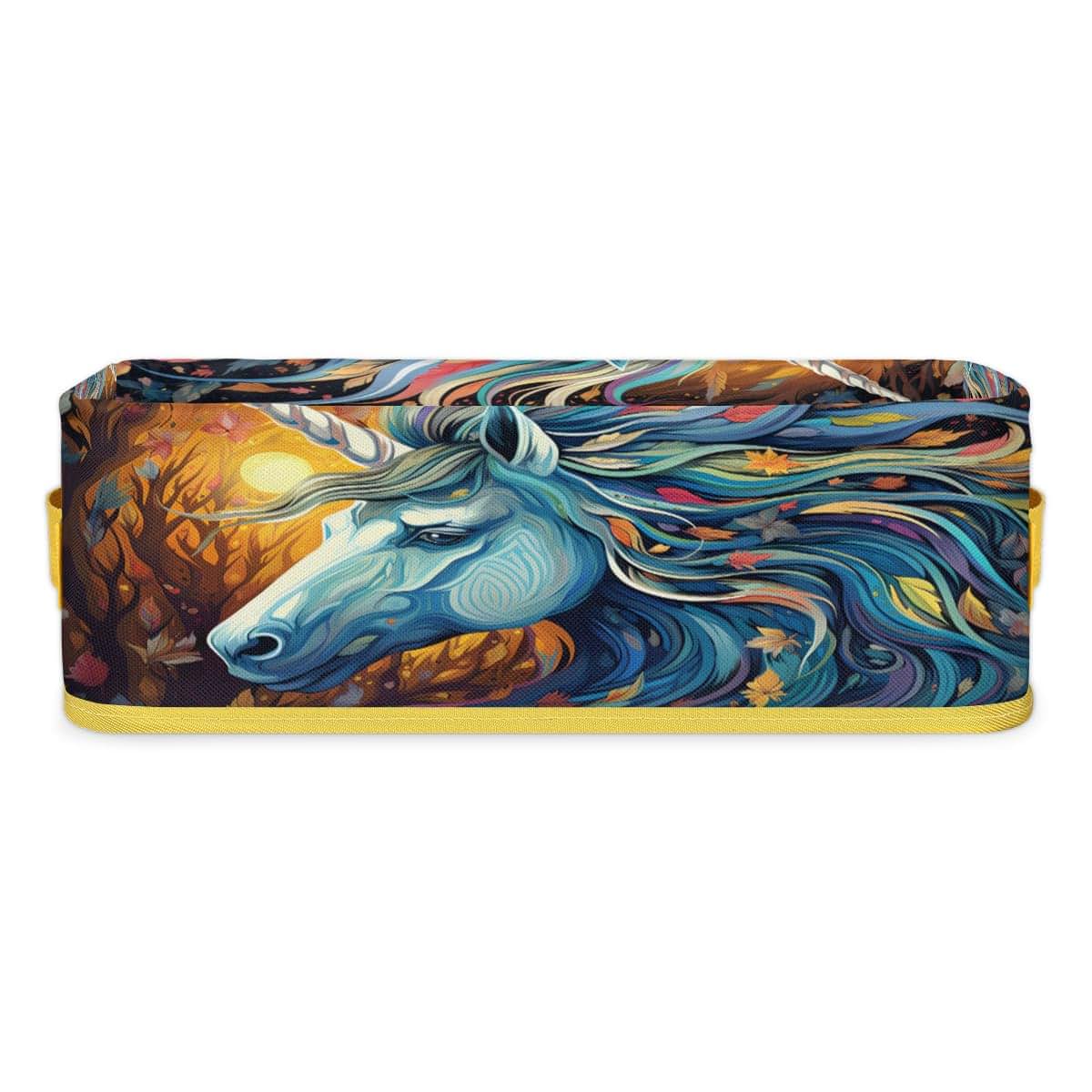 ModaQua Unicorn Leaf Warmth Bathroom Storage Basket