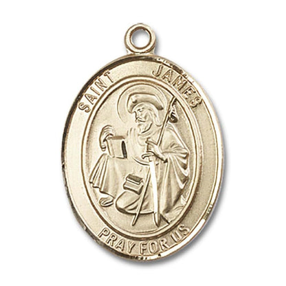 Bonyak Jewelry St. James Oval Medal Pendant, Gold-Filled