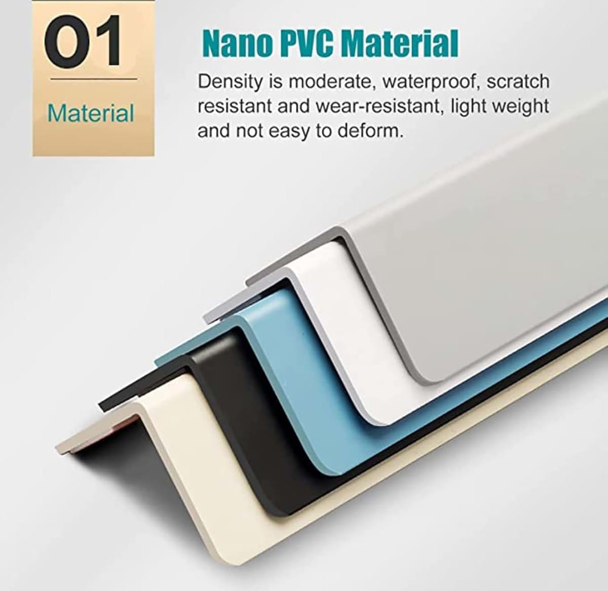 TTKmlGsD Wall Corner Protector, PVC Wall Protector for Ceramic Tile Wallpaper,Cabinets Cupboard Sharp Edging Trim (photo 4)