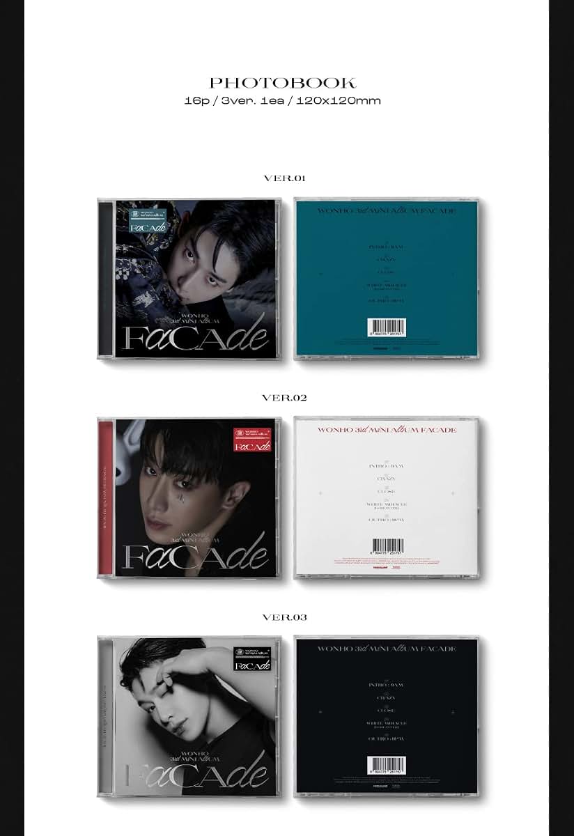 DREAMUS WONHO - 3rd Mini Album FACADE Jewel case ver. (01 ver)