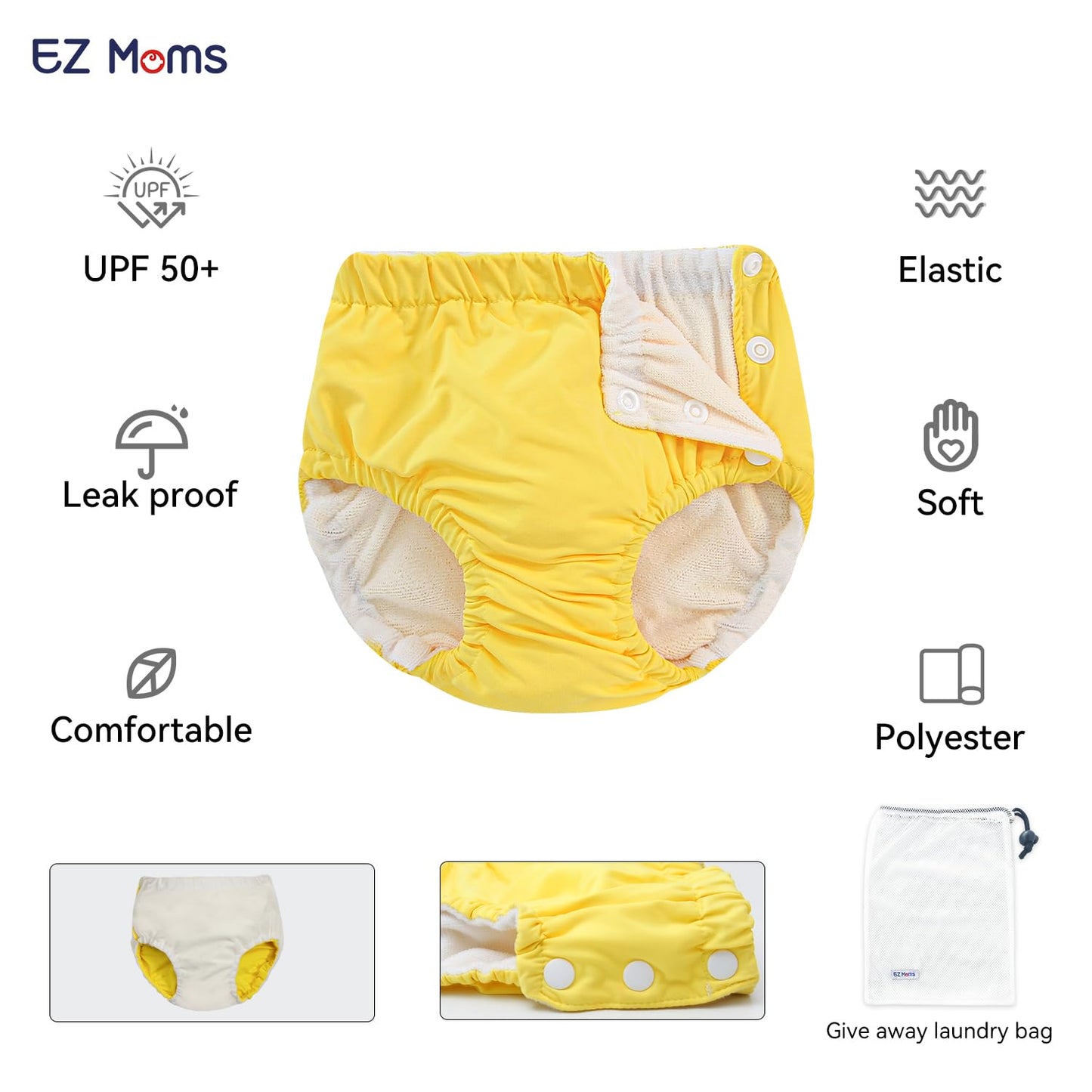 EZ Moms Reusable Swim Diapers Size 3