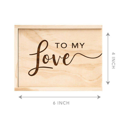 Koyal Wholesale Love Letter Keepsake Box Engraved Wooden Memory Box