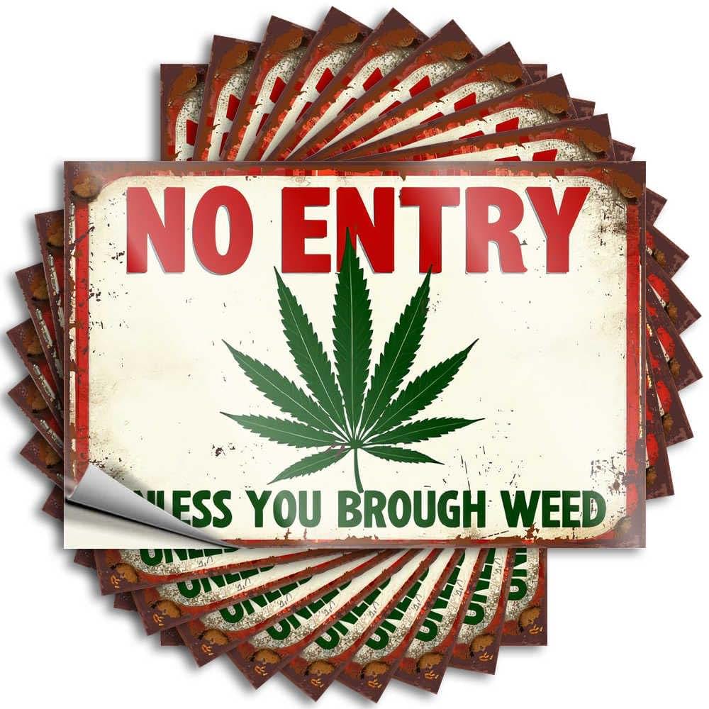 YFOK Hardhat Stickers and Decals - No Entry Sign Stickers