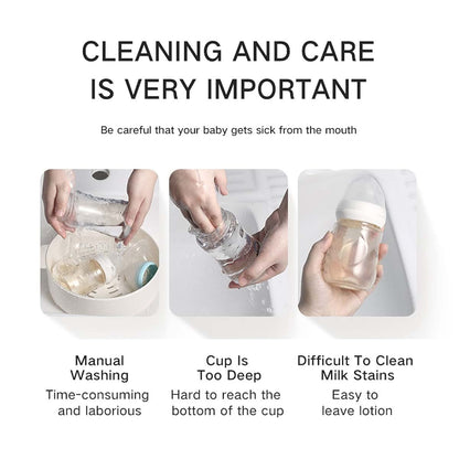 Electric Bottle Brush Waterproof IP65 Silicone Cleaning Kit 4pcs