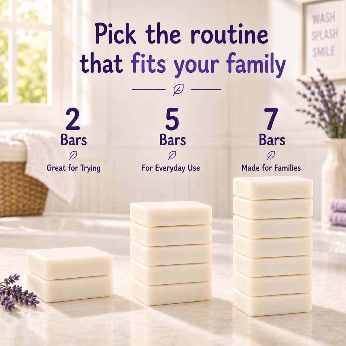 KELEBS Gentle Lavender Kids Soap Bar 5-Pack