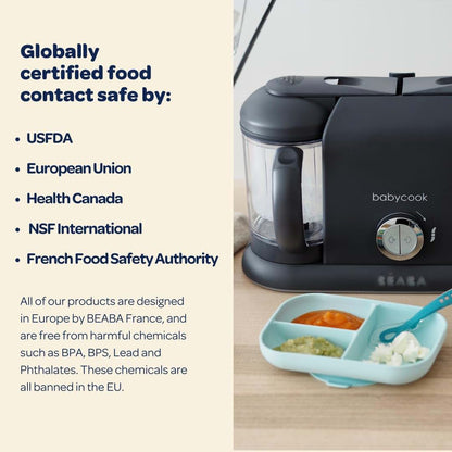 Béaba BEABA Babycook Duo 4 in 1 Baby Food Maker, Puree Steamer and Blender for Purees, Grinder with Auto Steam Cooking (photo 3)