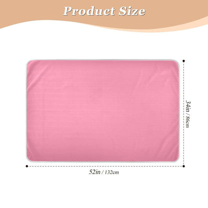 BabyOneStop Hot Pink Reusable Toddler Mattress Pad, 52 x 34 Inch Waterproof Potty Training Pad