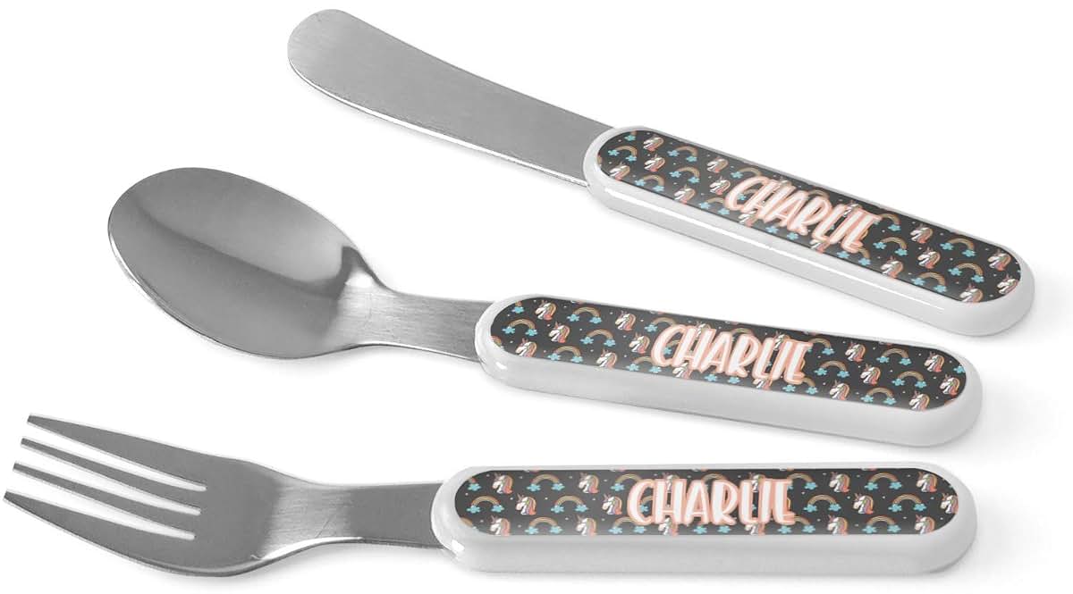 YouCustomizeIt Personalized Unicorns Kid's Flatware
