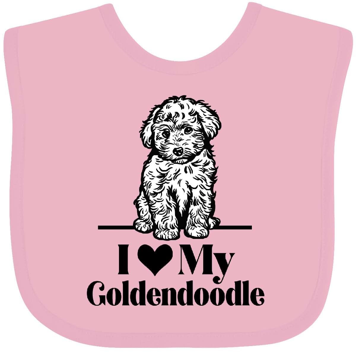 Inktastic I Love My Goldendoodle Dog Baby Bib
