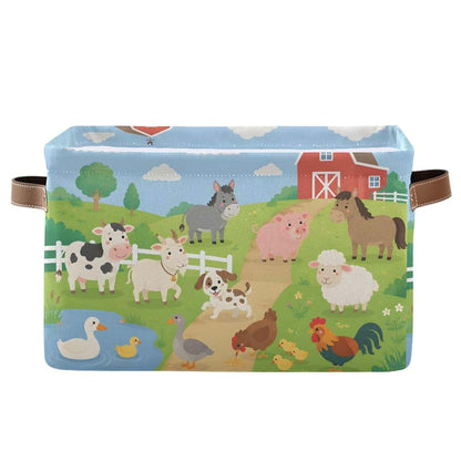 Suabo Farm Animals Collapsible Storage Bin