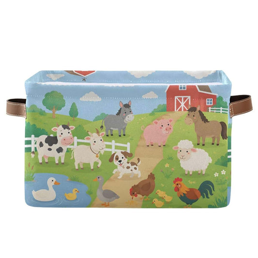 Suabo Farm Animals Collapsible Storage Bin