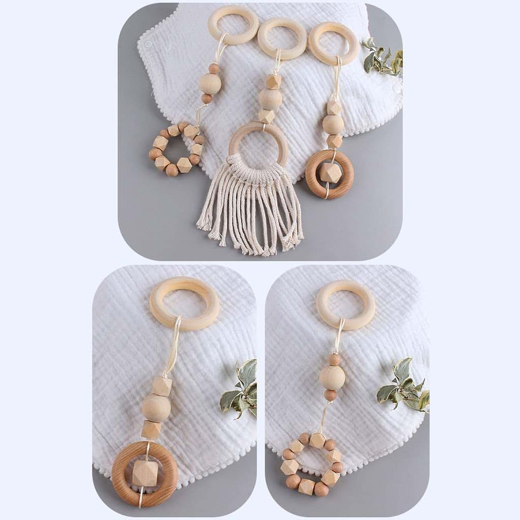 KSTZGTA Nordic Baby Gym Frame Pendants 3-Piece Wooden Hanging Set (photo 4)