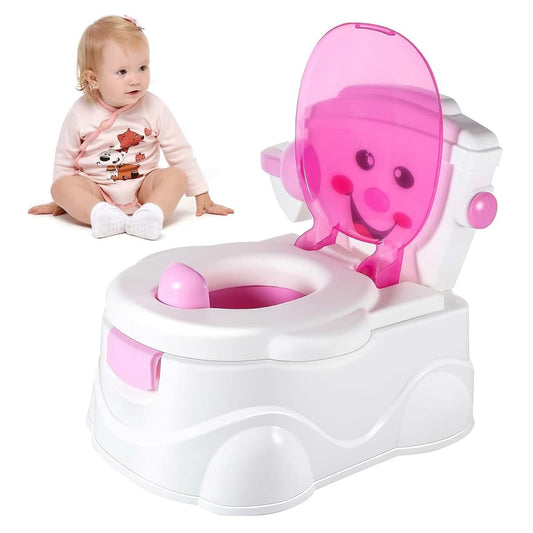 KtEli Kids Potty Training Toilet Seat with Splash Guard - Lightweight Portable Potty Great for Travel - Fun Kids Toilet
