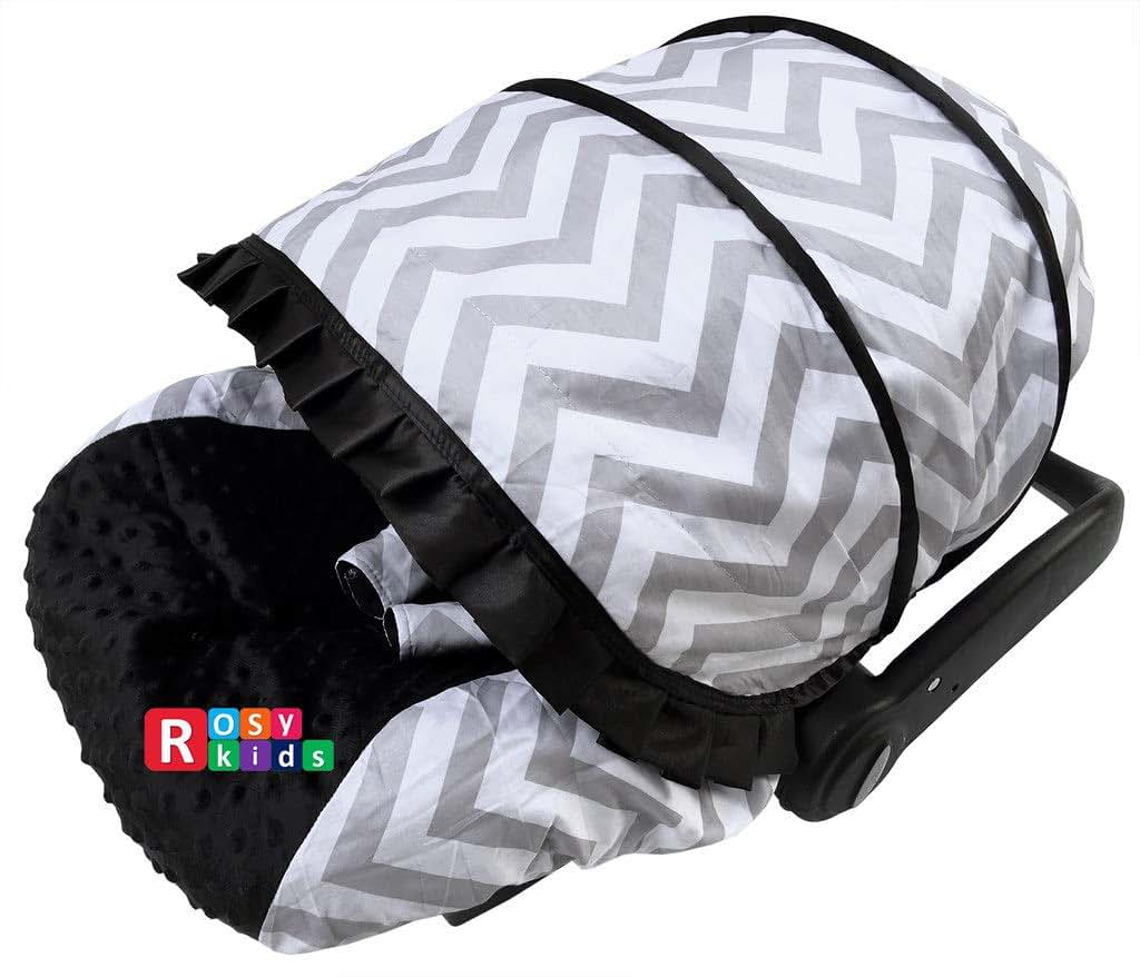 Rosy Kids Infant Carseat Canopy Cover 3 Pc Whole Caboodle Baby Car Seat Cover Kit Cotton C030600