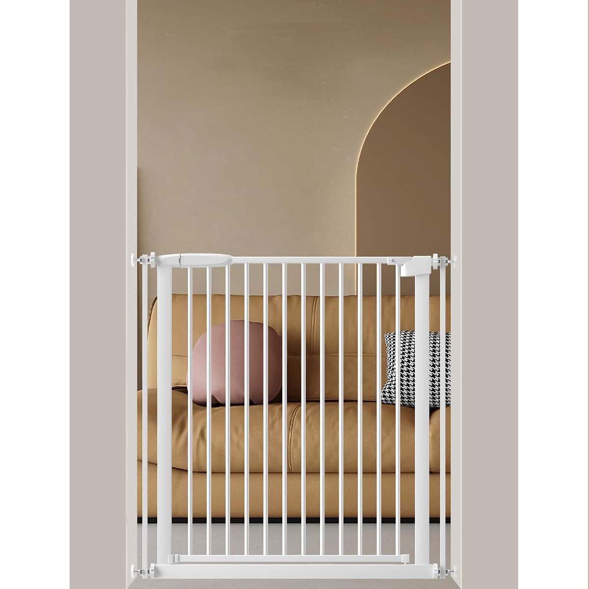 Dearbb Extra Wide Pressure Mounted Metal Baby Gate And Pet Gate