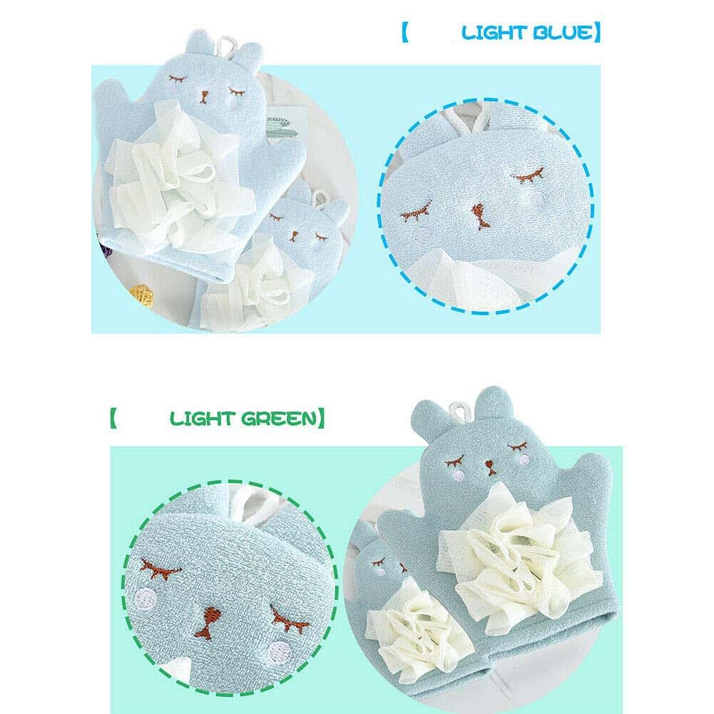 Magik Baby Kids Bath Lily Shower Gloves Sponge Hand Puppet (Rabbit, 3 Pack) (photo 4)