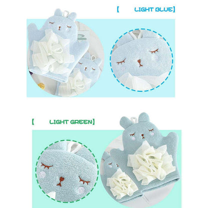 Magik Baby Kids Bath Lily Shower Gloves Sponge Hand Puppet (Rabbit, 3 Pack) (photo 4)