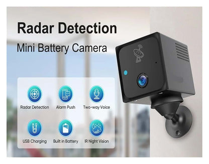 LNBBEQ 4MP 4G Sim Mini Camera WiFi Battery CCTV Security Baby Camera Intercom Radar Detection Surveillance IP Camera(4G (photo 3)
