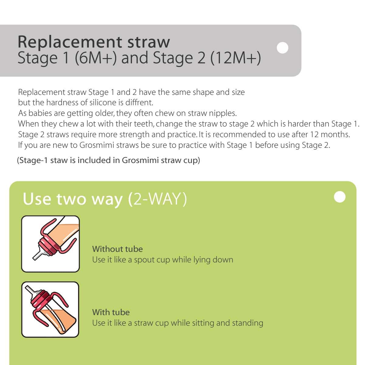 Grosmimi Replacements (Straw kit 2-Counts, Stage 2) (photo 4)