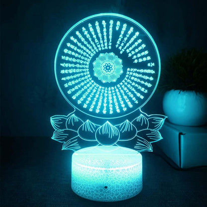 Jinnwell 3D Buddha Night Light Lamp With 16 Color Changing Remote (photo 4)