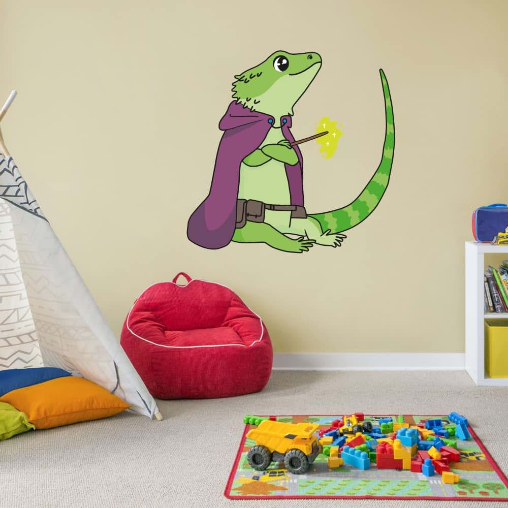 DS Inspirational Decals Kids Bedroom Multicolored Cartoon Armadillo Lizard Wizard Vinyl Wall Decal Sticker
