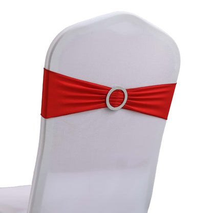 Dimatic Spandex Chair Sashes 30-Pack Stretch Chair Cover Ties With Buckle Slider