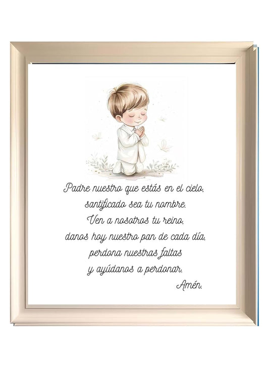 TODOKRAFT Guardian Angel, Jesus of My Life, Christian Children's Decoration, Newborn Gift (Our Father)