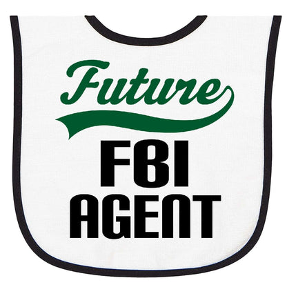 Inktastic Future FBI Agent Baby Terry Cloth Bib
