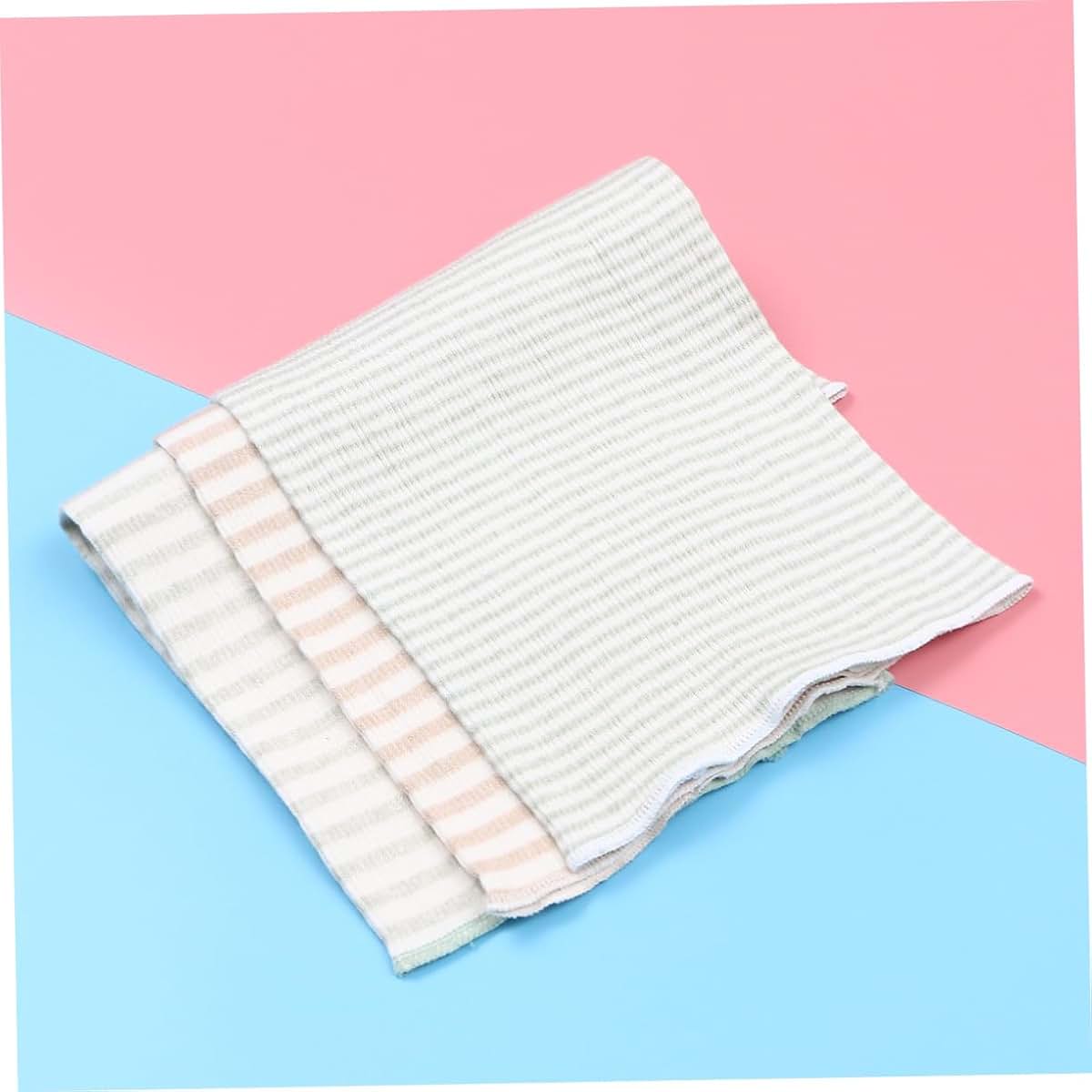 SHOWERORO 3-Pack Stripe Cotton Belly Band for Newborns, Single Layer Navel Wrap, Random Colors
