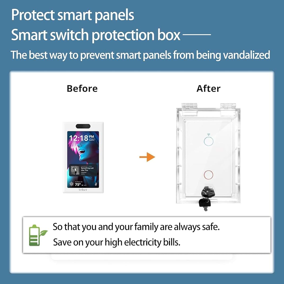 Young Dance Smart Home Switch Cover 2 Pack, Rocker Light Switch Guard (photo 4)