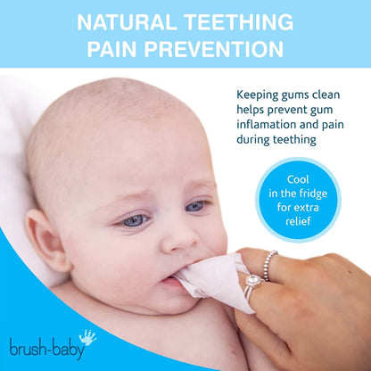 Brush Baby Teething Dental Wipes for Ages 0-Toddler