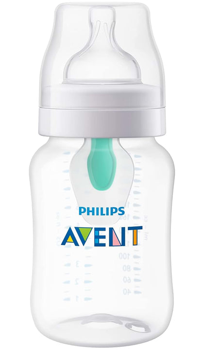 Philips Avent Anti-Colic Baby Bottle with AirFree Vent, Medium Flow, 9 oz