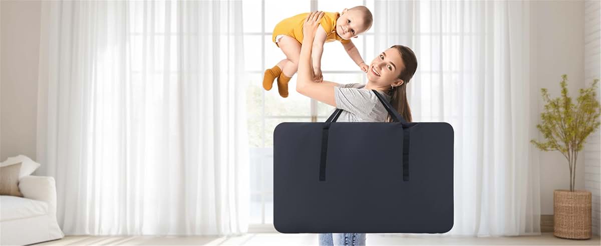 GYARING Baby bassinets,3 in1 Baby Crib, Sturdy, Portable & Easy to Assemble,Mosquito net and Portable Bag Included. (photo 2)