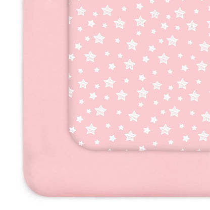 Mini Crib Fitted Sheets | 2-Pack Microfiber Playard Sheet Set