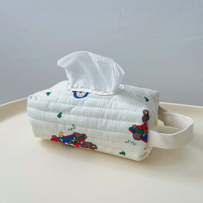 BabyOneStop Cotton Wipe Dispenser Case, Quilted Holder for Home and Travel