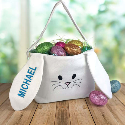 GiftsForYouNow Personalized Embroidered Name Bunny Basket (photo 4)